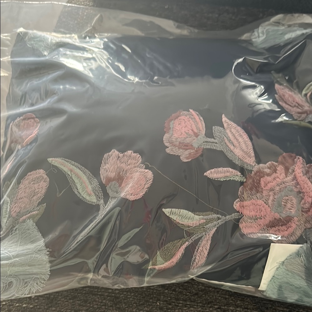 Black and Pink Floral Accent Pillows